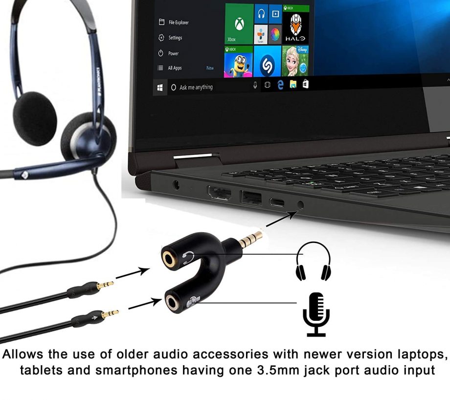 audio splitter mic and headphone to just headphone
