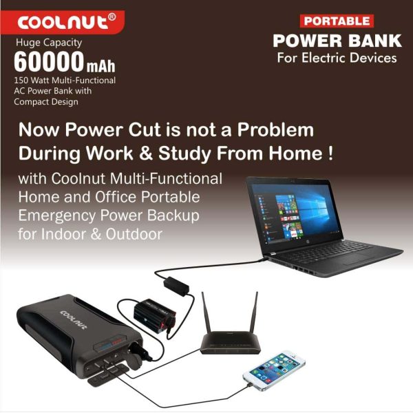 Coolnut 60000 mAh Power Bank/ Backup/ Mini Inverter - Bragpacker